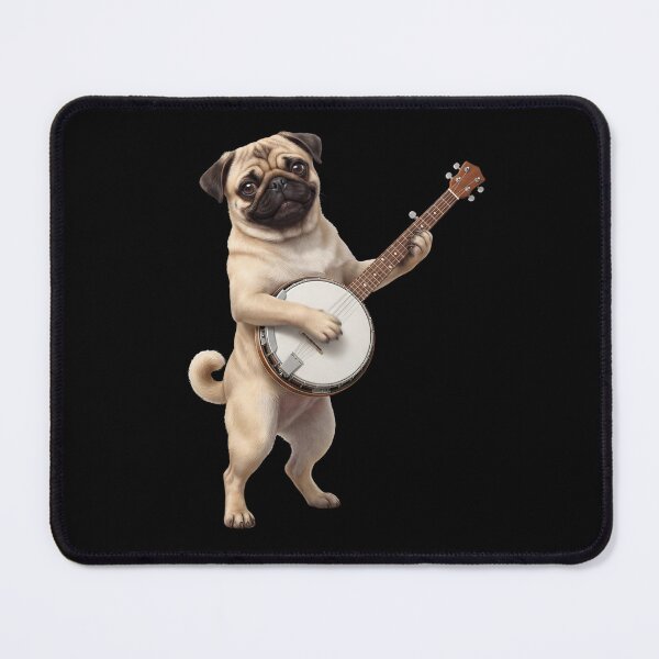 Item preview, Pug Playing Banjo Player Banjoist Dog Lover designed and sold by DoodleTortle.