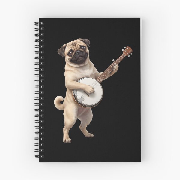 Item preview, Pug Playing Banjo Player Banjoist Dog Lover designed and sold by DoodleTortle.