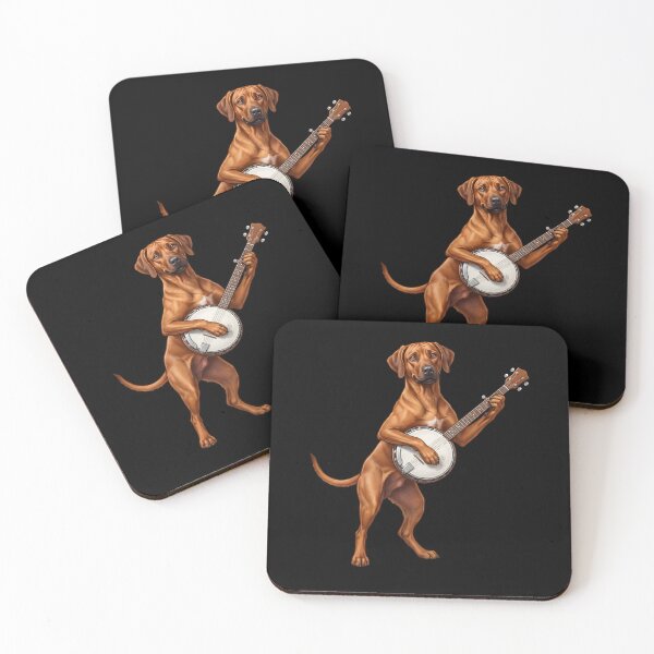Item preview, Rhodesian Ridgeback Playing Banjo Player Banjoist Dog Lover designed and sold by DoodleTortle.
