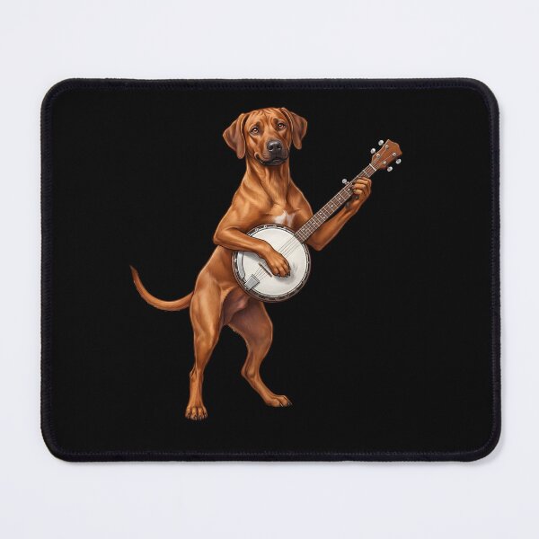 Item preview, Rhodesian Ridgeback Playing Banjo Player Banjoist Dog Lover designed and sold by DoodleTortle.