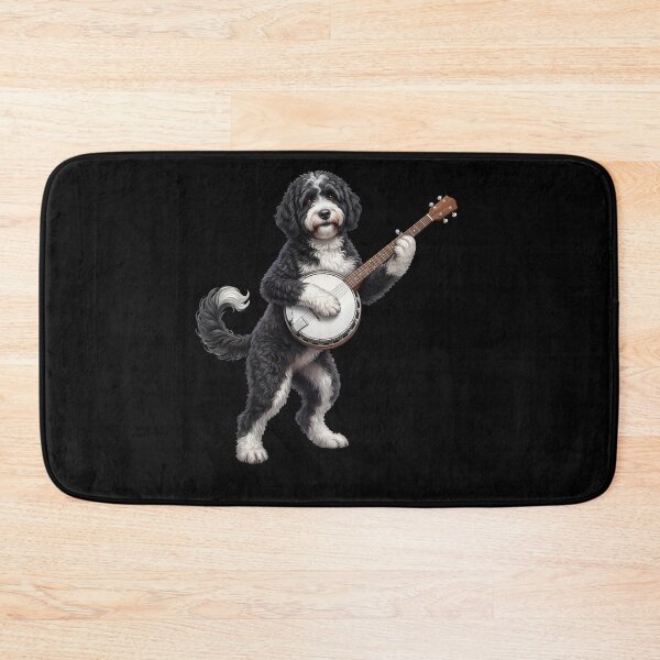 Item preview, Portuguese Water Dog Playing Banjo Player Banjoist Dog Lover designed and sold by DoodleTortle.