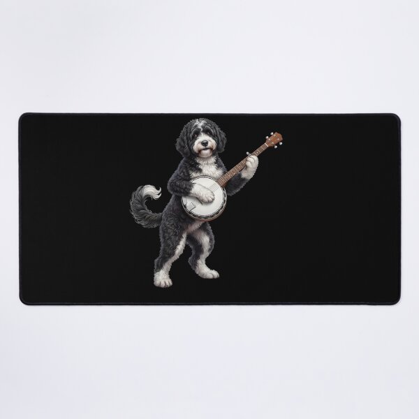 Item preview, Portuguese Water Dog Playing Banjo Player Banjoist Dog Lover designed and sold by DoodleTortle.