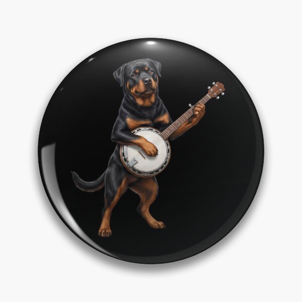 Item preview, Rottweiler Playing Banjo Player Banjoist Dog Lover designed and sold by DoodleTortle.