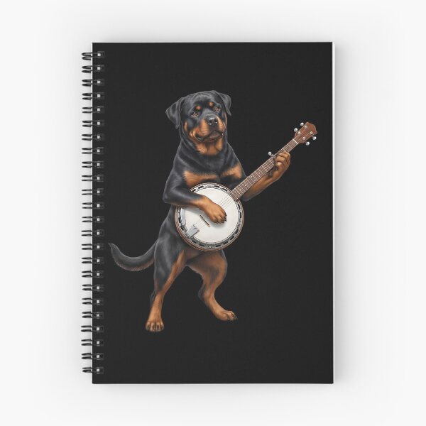 Item preview, Rottweiler Playing Banjo Player Banjoist Dog Lover designed and sold by DoodleTortle.