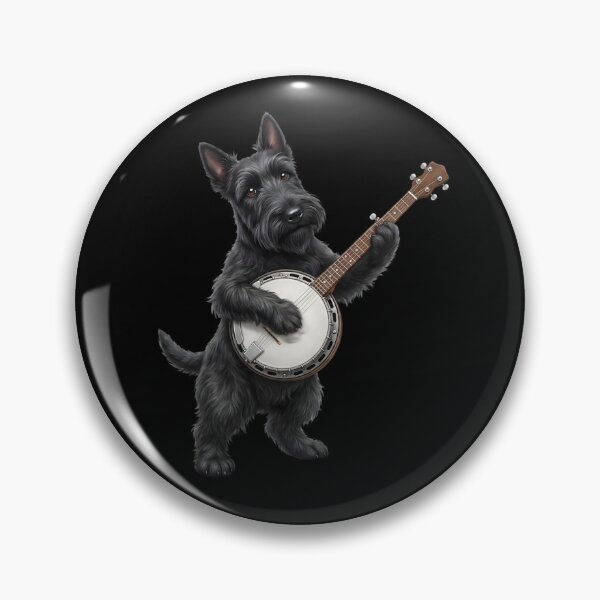 Item preview, Scottish Terrier Playing Banjo Player Banjoist Dog Lover designed and sold by DoodleTortle.