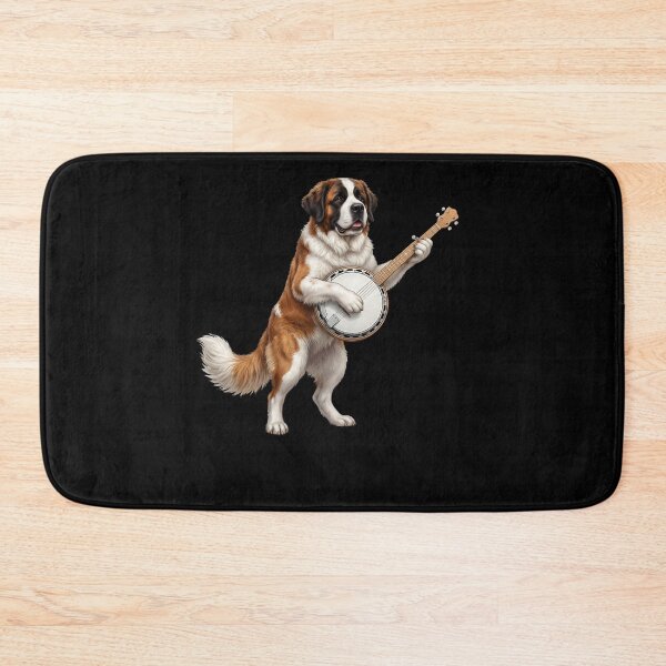 Item preview, Saint Bernard Playing Banjo Player Banjoist Dog Lover designed and sold by DoodleTortle.