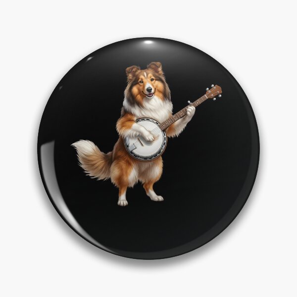 Item preview, Shetland Sheepdog Playing Banjo Player Banjoist Dog Lover designed and sold by DoodleTortle.