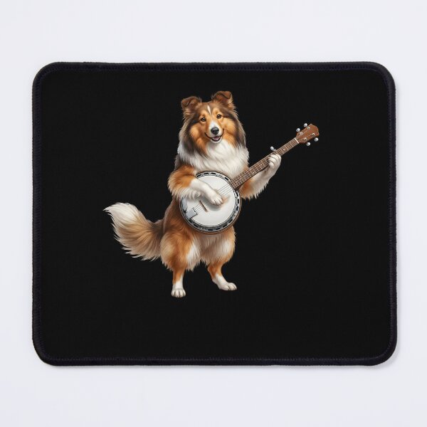 Item preview, Shetland Sheepdog Playing Banjo Player Banjoist Dog Lover designed and sold by DoodleTortle.