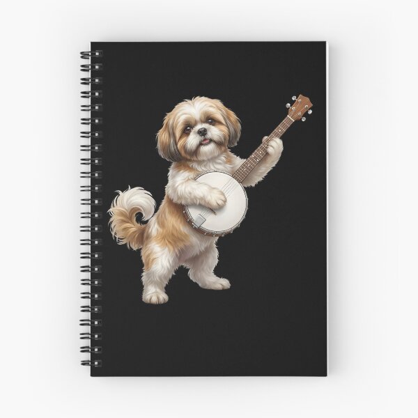 Item preview, Shih Tzu Playing Banjo Player Banjoist Dog Lover designed and sold by DoodleTortle.