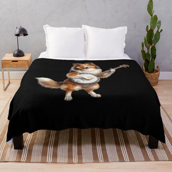 Item preview, Shetland Sheepdog Playing Banjo Player Banjoist Dog Lover designed and sold by DoodleTortle.