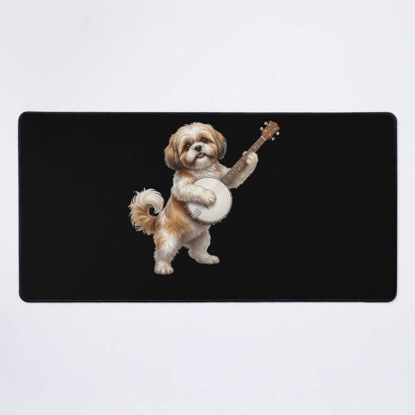 Item preview, Shih Tzu Playing Banjo Player Banjoist Dog Lover designed and sold by DoodleTortle.