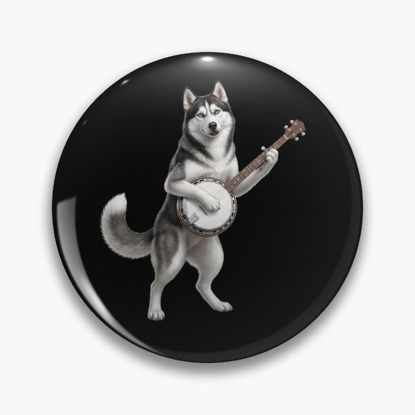 Item preview, Siberian Husky Playing Banjo Player Banjoist Dog Lover designed and sold by DoodleTortle.