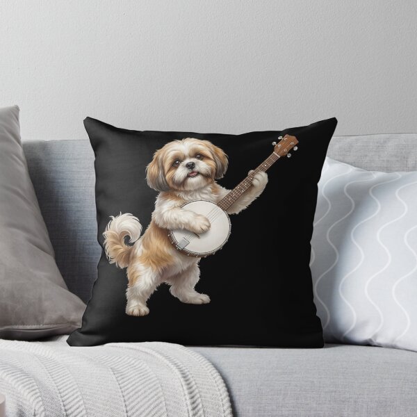 Item preview, Shih Tzu Playing Banjo Player Banjoist Dog Lover designed and sold by DoodleTortle.