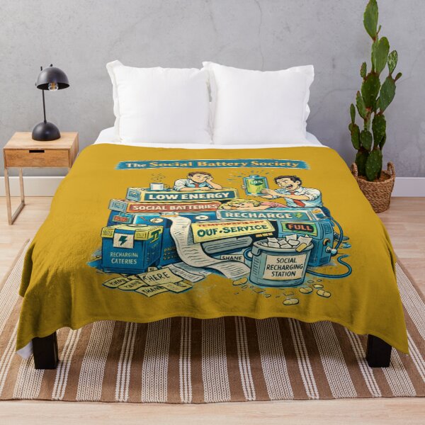 Item preview, The Social Battery Society – Retro Introvert Energy designed and sold by LMFARNACIO.