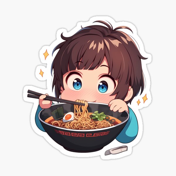 Akane Tsunemori Psycho Pass Kawaii Chibi Ramen Sparkles Sticker