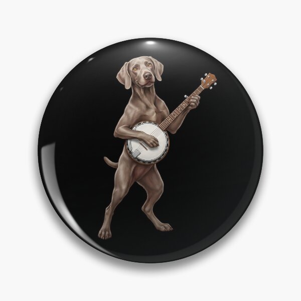 Item preview, Weimaraner Playing Banjo Player Banjoist Dog Lover designed and sold by DoodleTortle.