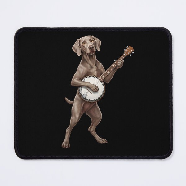 Item preview, Weimaraner Playing Banjo Player Banjoist Dog Lover designed and sold by DoodleTortle.