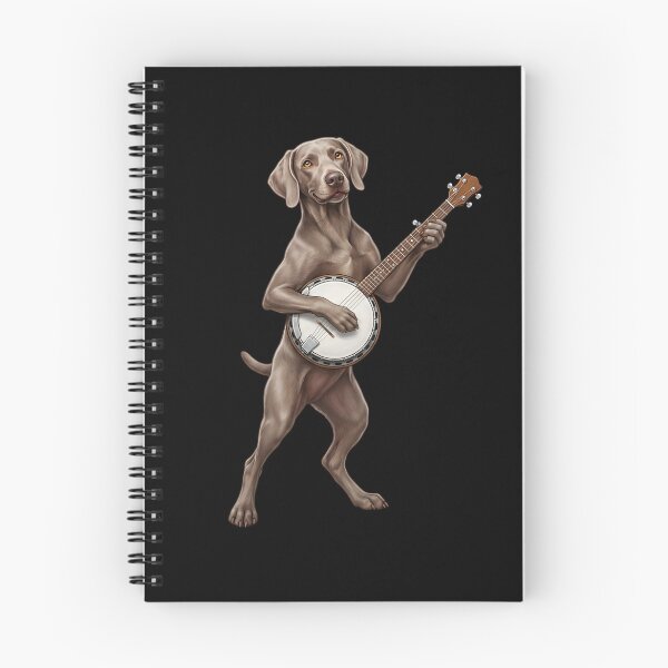 Item preview, Weimaraner Playing Banjo Player Banjoist Dog Lover designed and sold by DoodleTortle.