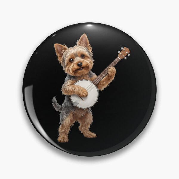 Item preview, Yorkshire Terrier Playing Banjo Player Banjoist Dog Lover designed and sold by DoodleTortle.