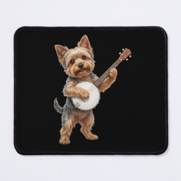 Item preview, Yorkshire Terrier Playing Banjo Player Banjoist Dog Lover designed and sold by DoodleTortle.
