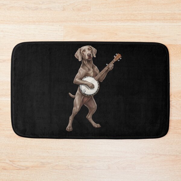 Item preview, Weimaraner Playing Banjo Player Banjoist Dog Lover designed and sold by DoodleTortle.