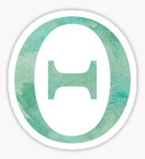 Emerald Watercolor Θ Sticker