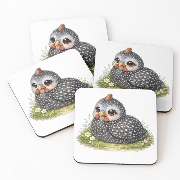 Item preview, Cute Baby Guinea Fowl Bird Illustration designed and sold by BirdsRbeautiful.