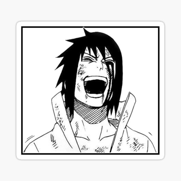 Sasuke uchiha, Crazy, manga, anime Sticker