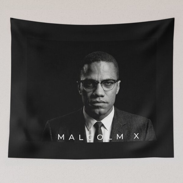 Item preview, Malcolm X: By Any Means Necessary – Fine Art Portrait designed and sold by UrbanApparel.