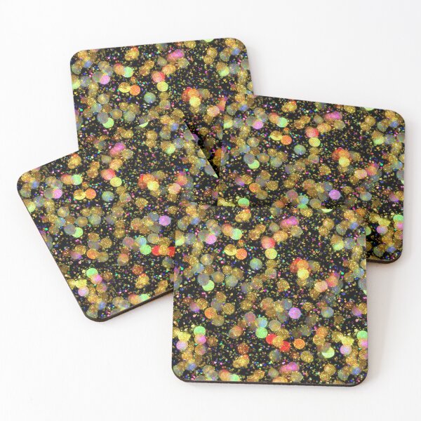 Item preview, Holographic Gold Confetti Bokeh Pattern designed and sold by bubblegoth.
