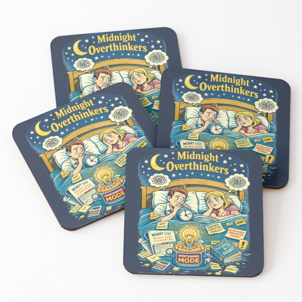Item preview, Midnight Overthinkers – Retro Overthinking Insomnia designed and sold by LMFARNACIO.