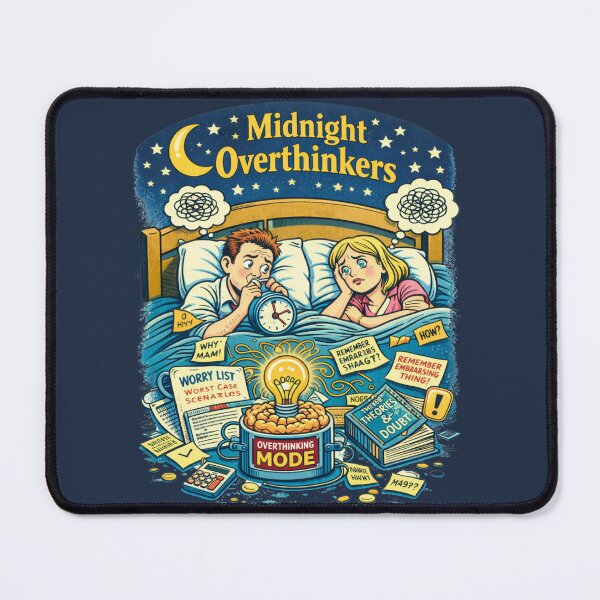 Item preview, Midnight Overthinkers – Retro Overthinking Insomnia designed and sold by LMFARNACIO.