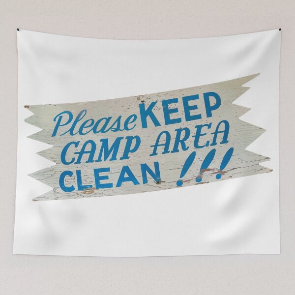 Item preview, Retro Sign Please Keep Camp Area Clean designed and sold by carryonmags.