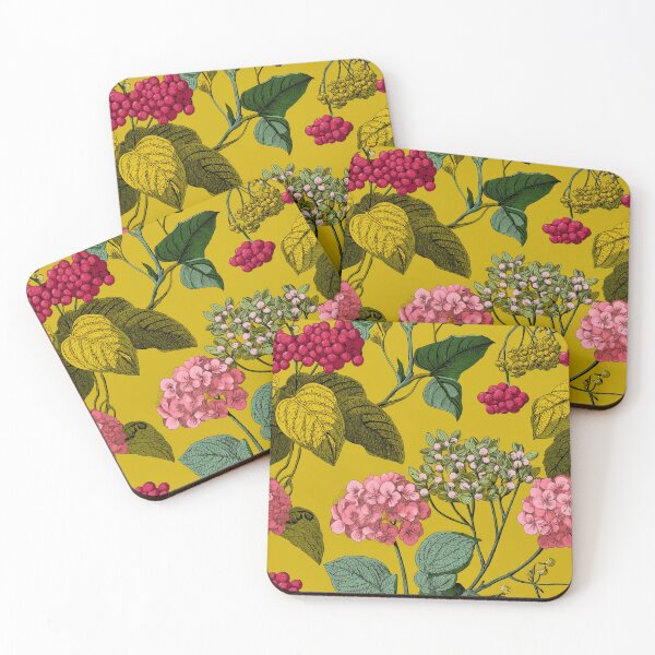 Item preview, Artsy Spring Florals with Bright Blooms and Chartreuse Back designed and sold by TheBohemianLark.