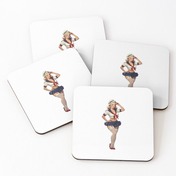 Item preview, Sexy Sailor Pin-Up Sticker – Naughty Navy Girl Vinyl Decal designed and sold by Obscure Caliber.