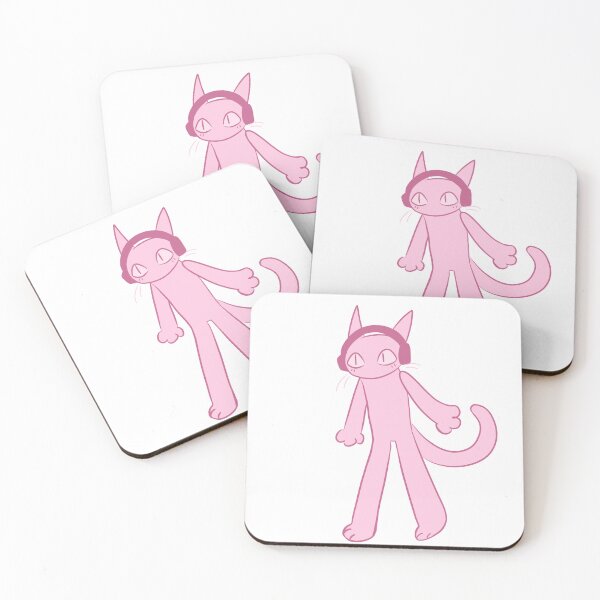 Item preview, Pink Headphones Cat designed and sold by LemonMeowyy.