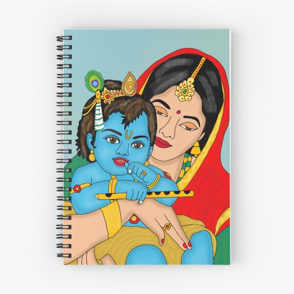 Item preview, Lord Krishna Divine Art – Hindu Spiritual Illustration of the Flute Player designed and sold by Harshit_Digital_Arts.