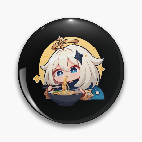 Item preview, Paimon Genshin Impact Tiny Kawaii Ramen Chibi Noodle Munch designed and sold by mildaclairmo.