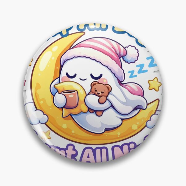 Item preview, Cute Sleepy Ghost Sticker – Nap All Day Haunt All Night Kawaii Aesthetic Ghost designed and sold by Humpty143.