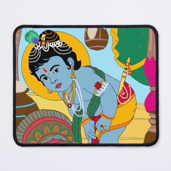 Item preview, Krishna Spiritual Artwork – Divine Hindu God Illustration designed and sold by Harshit_Digital_Arts.