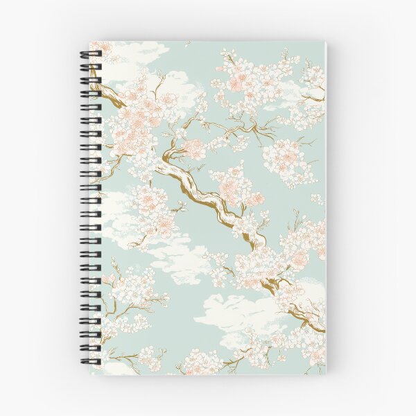 Item preview, Flowering Branches on Light Blue - Cherry Blossom Style designed and sold by TheBohemianLark.