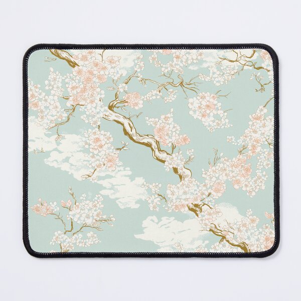Item preview, Flowering Branches on Light Blue - Cherry Blossom Style designed and sold by TheBohemianLark.