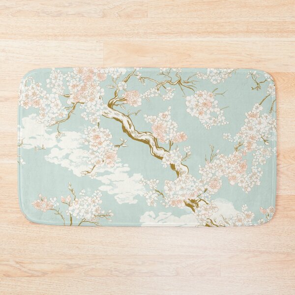 Item preview, Flowering Branches on Light Blue - Cherry Blossom Style designed and sold by TheBohemianLark.