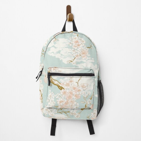 Item preview, Flowering Branches on Light Blue - Cherry Blossom Style designed and sold by TheBohemianLark.