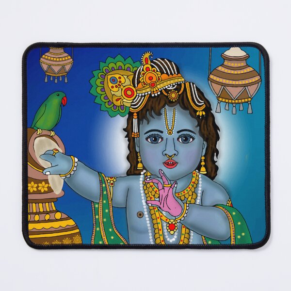 Item preview, Divine Krishna Drawing – Sacred Indian God Art designed and sold by Harshit_Digital_Arts.