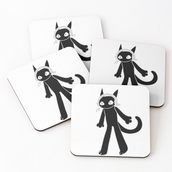 Item preview, Black & White Headphones Cat designed and sold by LemonMeowyy.