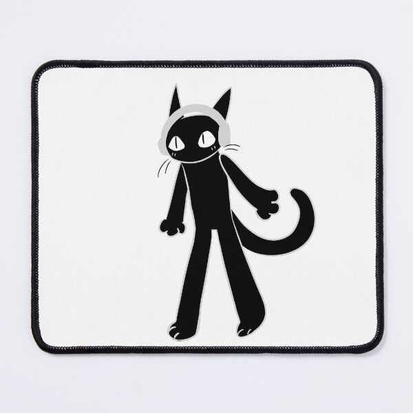 Item preview, Black & White Headphones Cat designed and sold by LemonMeowyy.