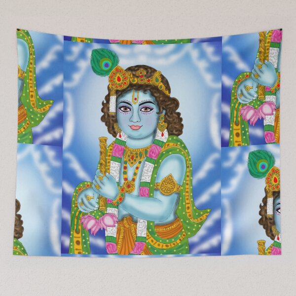 Item preview, Krishna Divine Design – Spiritual Hindu God Artwork designed and sold by Harshit_Digital_Arts.