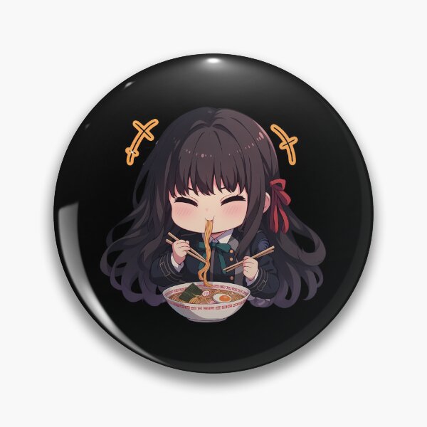 Item preview, Takina Inoue Lycoris Recoil Chibi Ramen Slurp Cute Happy Sparkle designed and sold by mildaclairmo.