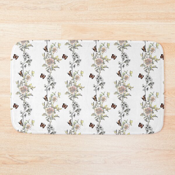 Item preview, Rhythm of orange flowers and butterflies designed and sold by estilolukino.